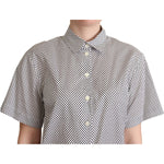 Dolce & Gabbana Black Polka Dot Collared Shirt White TSH5963 -42