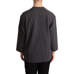 Dolce & Gabbana Gray Embroidered Women Pullover Sweater TSH6676-38