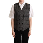 Dolce & Gabbana Gray Wool Leopard Print Waistcoat Vest TSH5983 -40