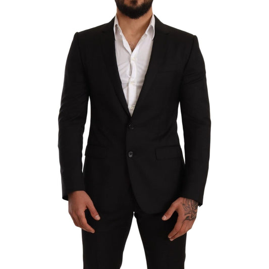 Dolce & Gabbana Black Check MARTINI SLIM FIT 2 Piece Suit KOS1885-44