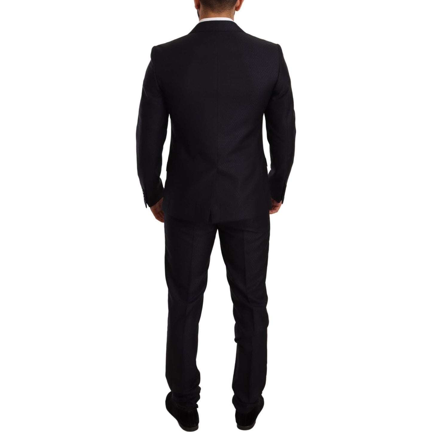 Dolce & Gabbana Blue Pattern MARTINI SLIM FIT 2 Piece Suit KOS1887-46