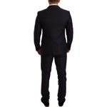 Dolce & Gabbana Blue Pattern MARTINI SLIM FIT 2 Piece Suit KOS1887-46
