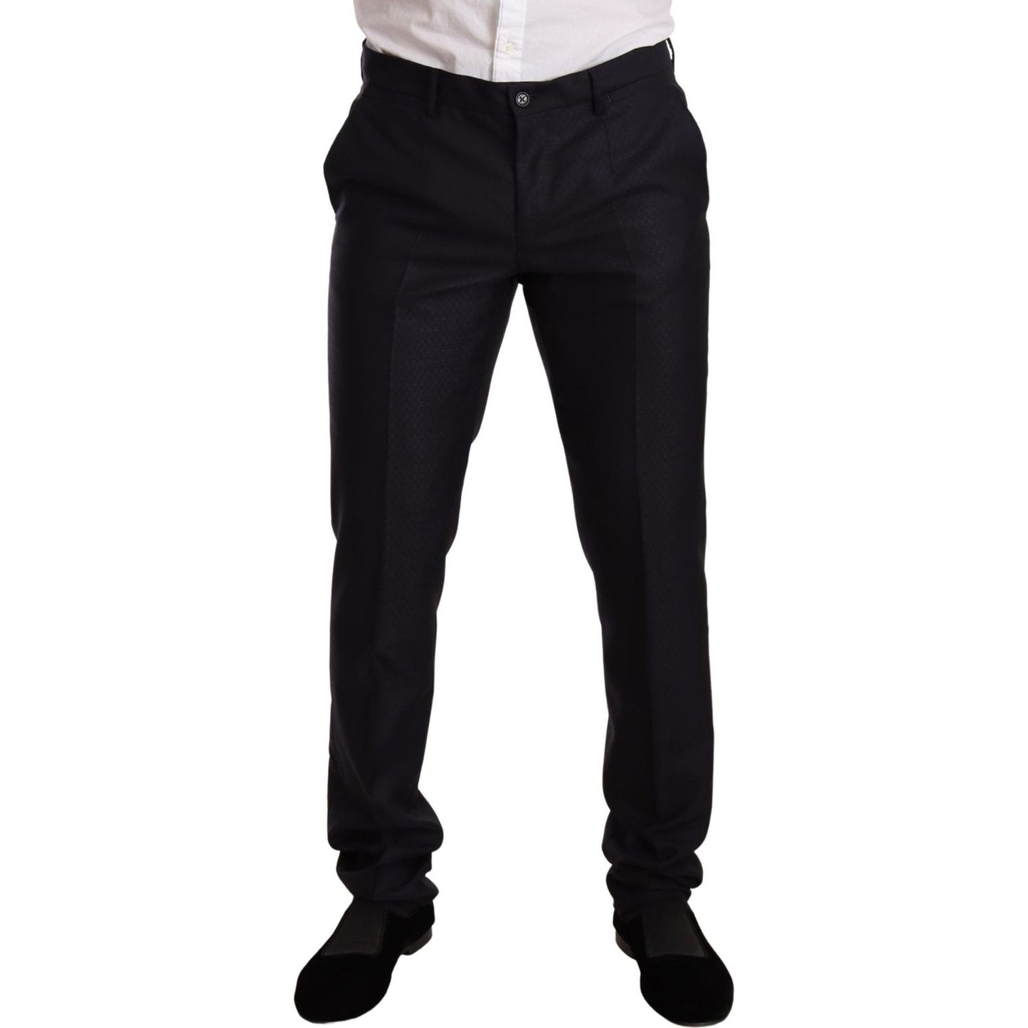 Dolce & Gabbana Blue Pattern MARTINI SLIM FIT 2 Piece Suit KOS1887-46