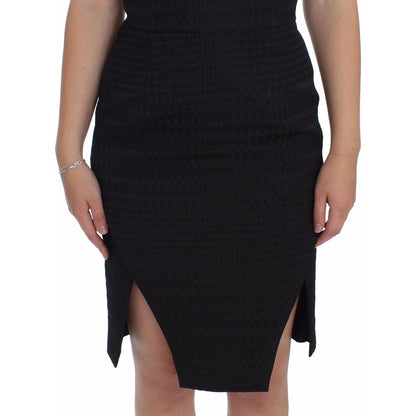 DAIZY SHELY Black Sheath Party Evening Knee Length Dress