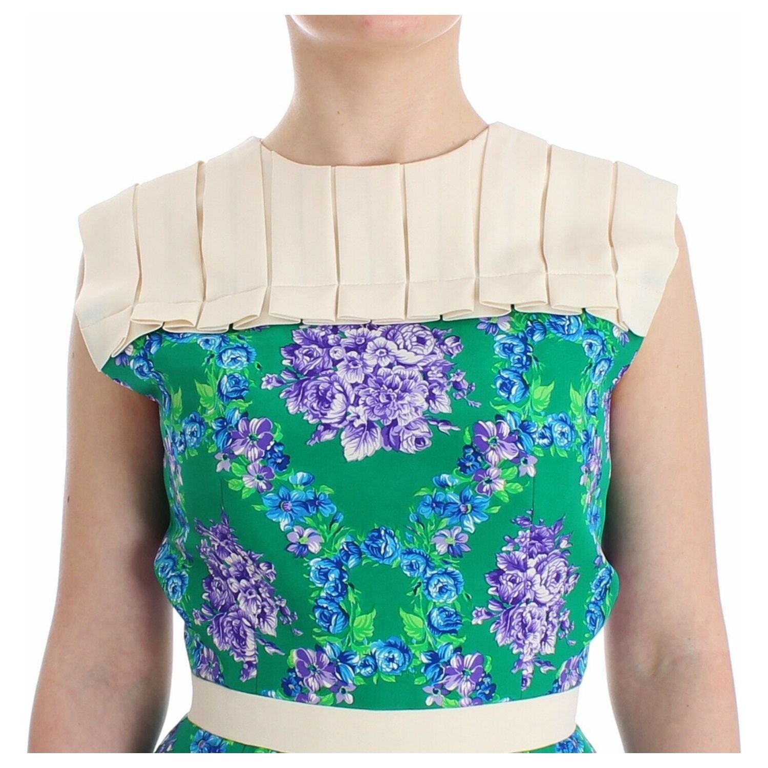 Caterina Gatta Multicolor Dress Gown Floral Sleeveless Gown