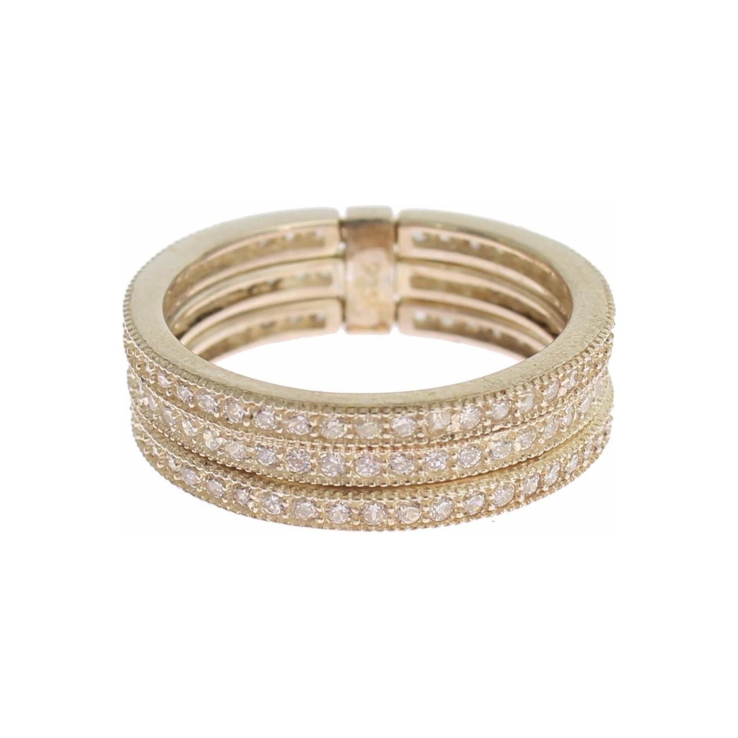 Nialaya Silver Womens Clear CZ 925 Sterling Ring