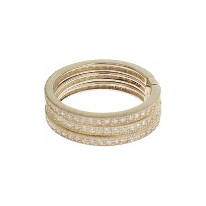 Nialaya Silver Womens Clear CZ 925 Sterling Ring