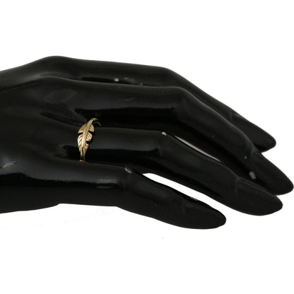 Nialaya Gold Feather Clear CZ 925 Silver Women