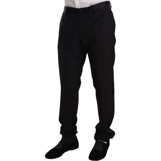 Dolce & Gabbana Black Wool Formal Tuxedo Trouser Pants PAN72252 -56