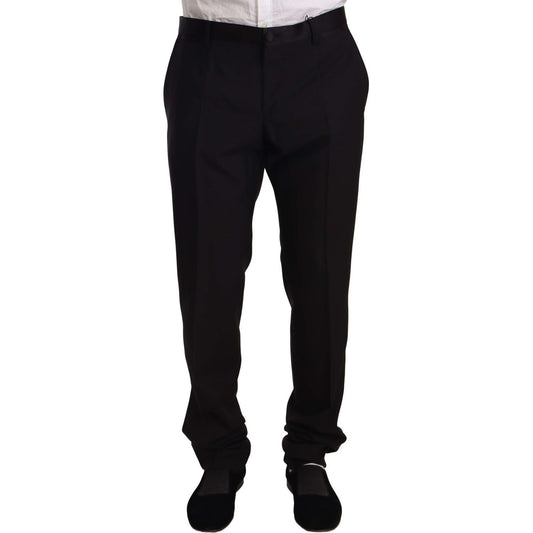 Dolce & Gabbana Black Wool Formal Tuxedo Trouser Pants PAN72252 -56