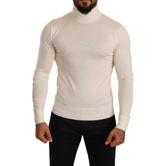 Dolce & Gabbana Cream Cashmere Turtleneck Pullover Sweater TSH6569 -46