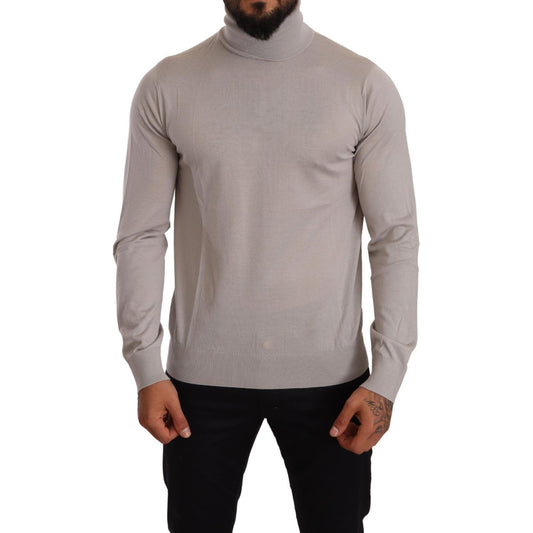Dolce & Gabbana Gray Cashmere Turtleneck Pullover Sweater TSH6571 -48