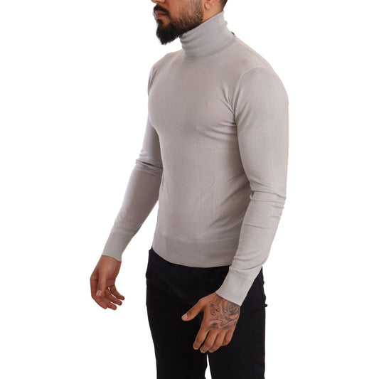 Dolce & Gabbana Gray Cashmere Turtleneck Pullover Sweater TSH6574 -46