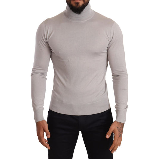 Dolce & Gabbana Gray Cashmere Turtleneck Pullover Sweater TSH6574 -46