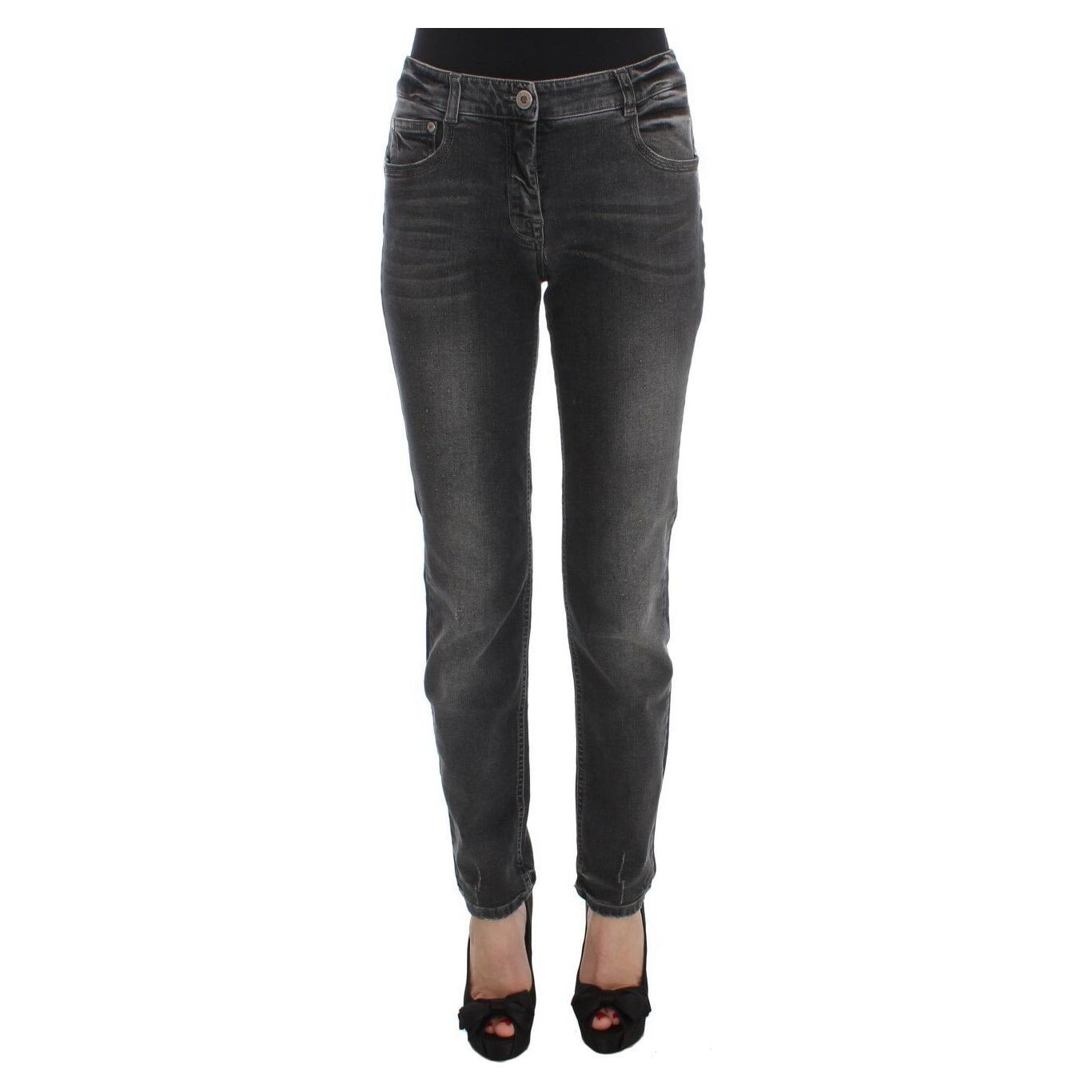 Ermanno Scervino Gray Wash Cotton Blend Stretch Jeans Pants SIG30287- 31