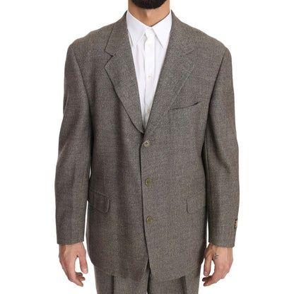 Fendi Brown Wool Regular Single Breasted Suit Suit
