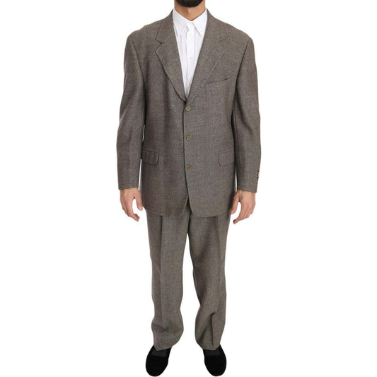 Fendi Brown Wool Regular Single Breasted Suit KOS1399-54