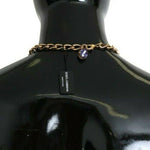 Dolce & Gabbana Pink Gold Brass Crystal Purple Pearl Pendants SMY100331