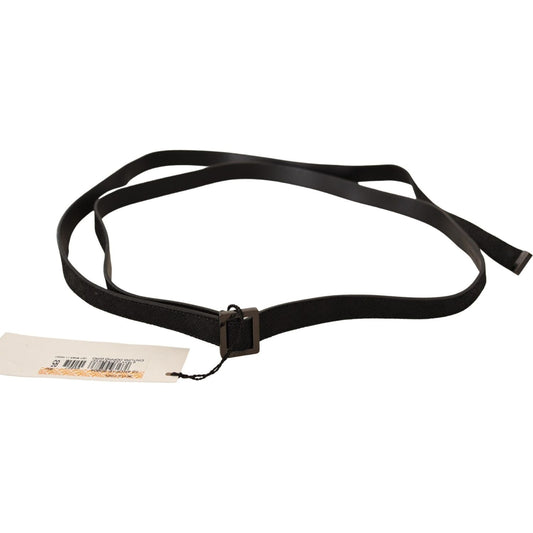 Costume National Black Leather Metal Buckle Waist Belt BEL61043-85