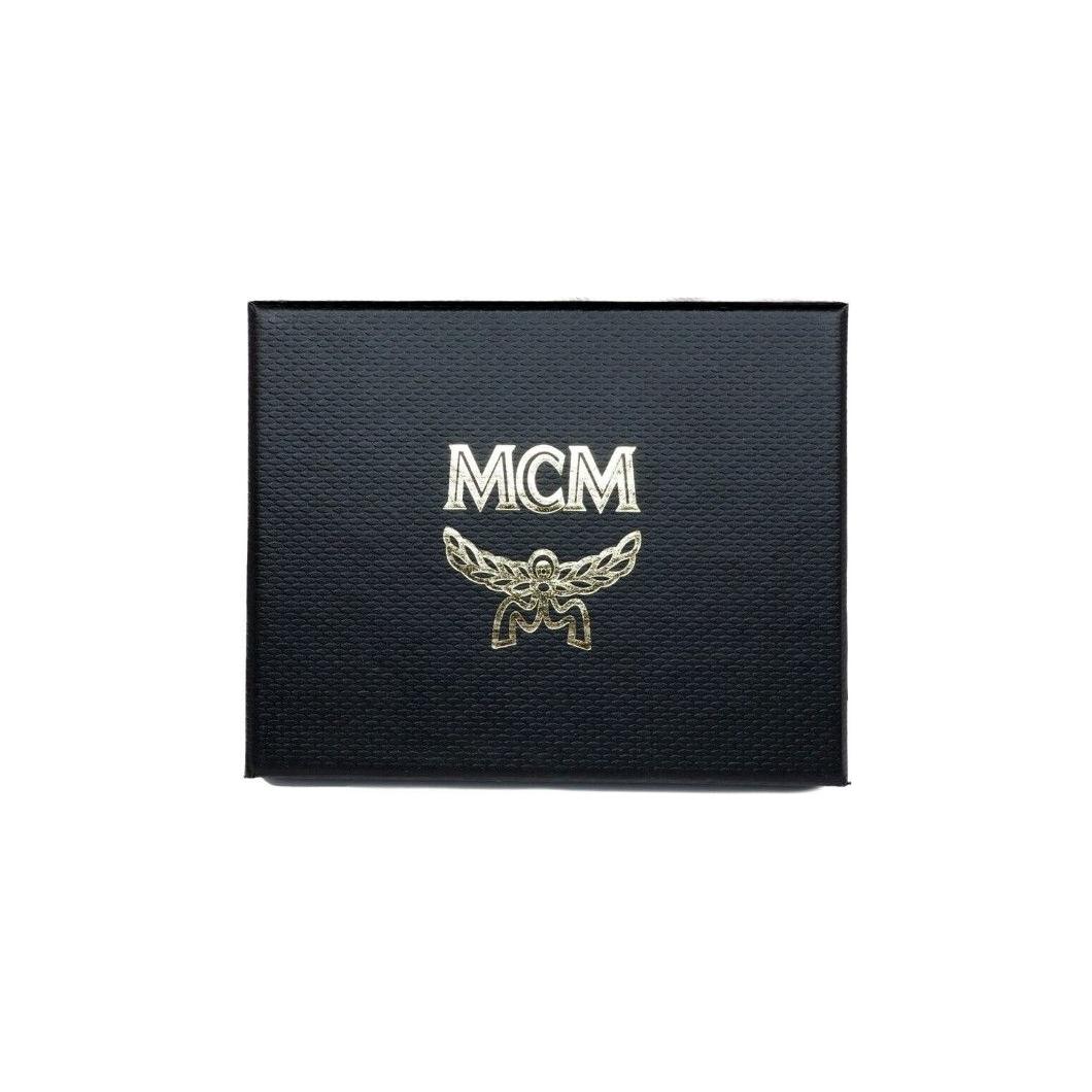 MCM Spectrum Diamond Mini Neon Yellow Visetos Leather Card Case Holder Wallet 76241