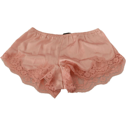Dolce & Gabbana Pink Floral Lace Lingerie Underwear
