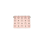 MCM Signature Soft Pink Diamond Logo Leather Mini Flap Lock Crossbody Handbag 70379