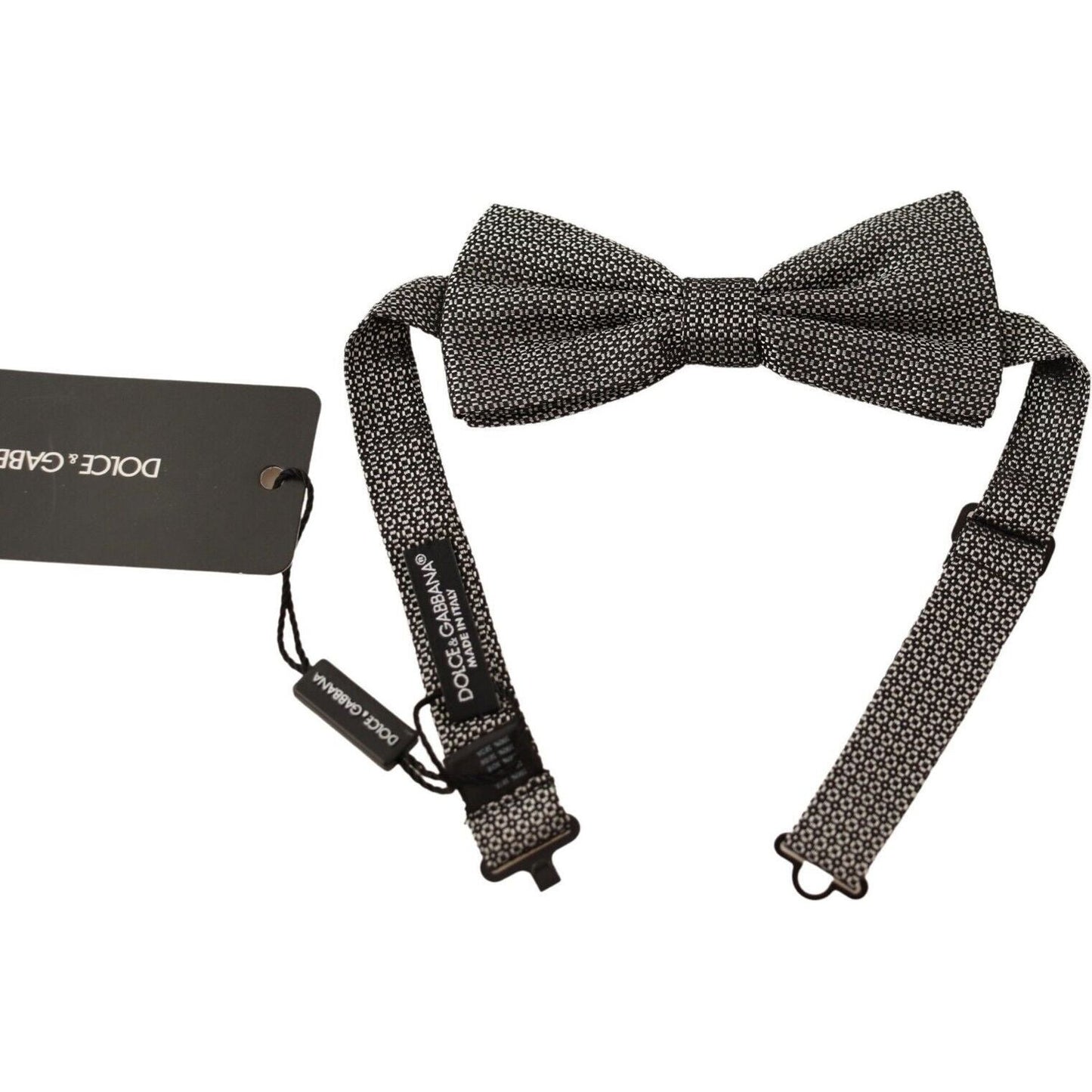 Dolce & Gabbana Multicolor Patterned Adjustable Neck Papillon Bow Tie Necktie