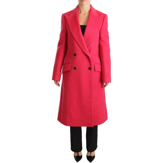 Dolce & Gabbana Pink Double Breasted Trenchcoat Jacket JKT3002-38