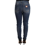 Dolce & Gabbana Blue Wash Skinny Denim Cotton Stretch Jeans PAN72265-40