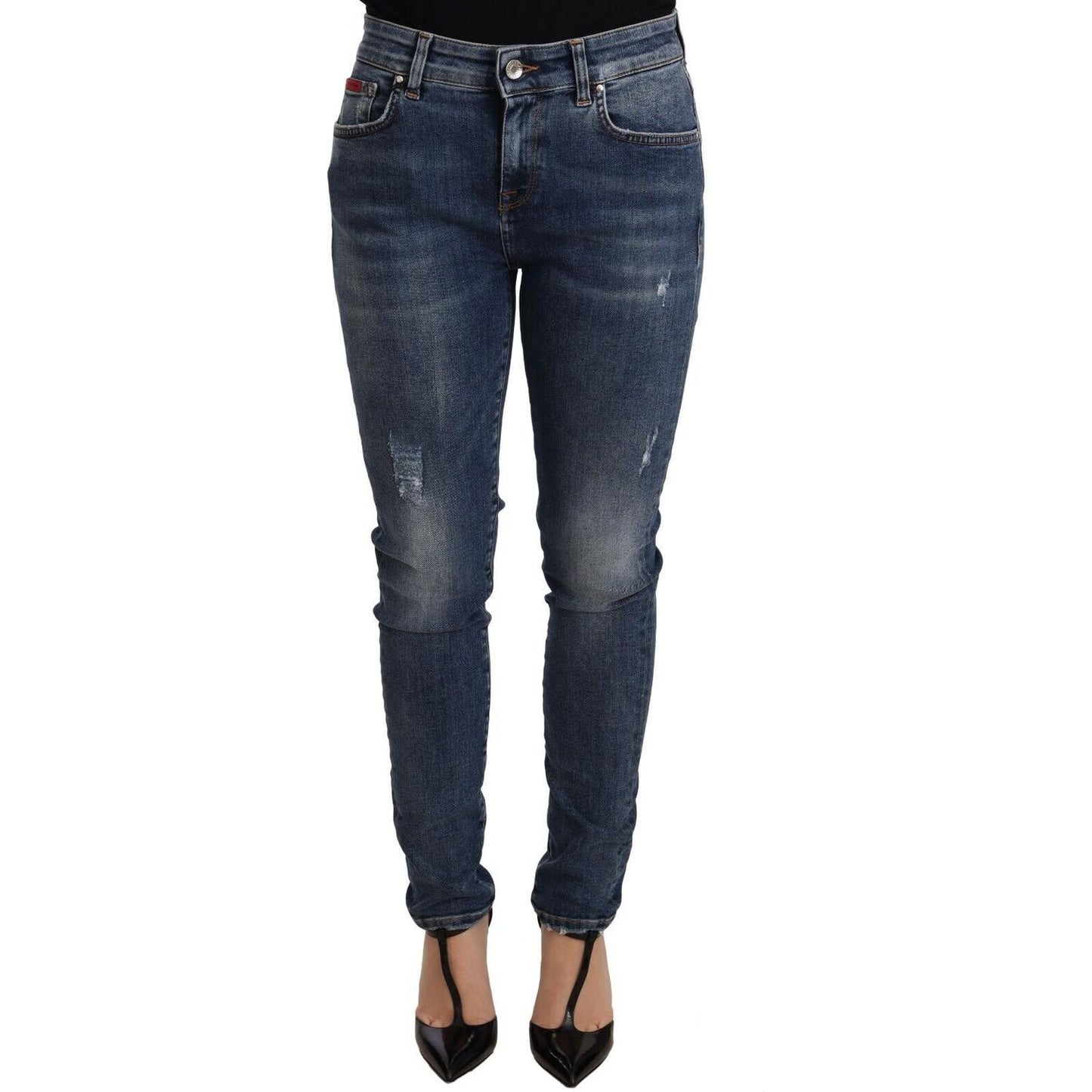 Dolce & Gabbana Blue Wash Skinny Denim Cotton Stretch Jeans PAN72265-40