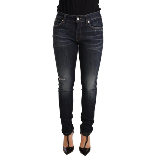 Dolce & Gabbana Blue Wash Slim Skinny Denim Cotton Stretch Jeans PAN72352-40