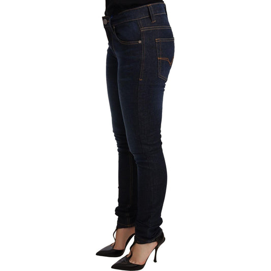 Versace Jeans Dark Blue Cotton Low Waist Skinny Denim Jeans PAN71120-36
