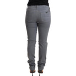 Ermanno Scervino Gray Low Waist Skinny Slim Trouser Cotton Jeans PAN72062-26