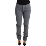 Ermanno Scervino Gray Low Waist Skinny Slim Trouser Cotton Jeans PAN72062-26