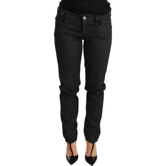 Ermanno Scervino Black Low Waist Skinny Slim Trouser Cotton Jeans PAN72063-26