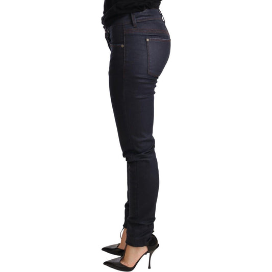 Ermanno Scervino Blue Low Waist Skinny Slim Trouser Cotton Jeans PAN72064-26