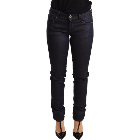 Ermanno Scervino Blue Low Waist Skinny Slim Trouser Cotton Jeans PAN72064-26