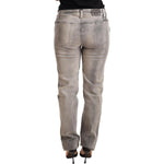 Ermanno Scervino Gray Washed Low Waist Skinny Trouser Cotton Jeans PAN72067-27