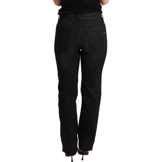 Ermanno Scervino Black Washed Straight Denim Trouser Cotton Jeans PAN72190-26