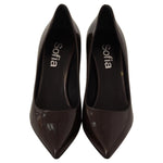 Sofia Brown Patent Leather Stiletto Heels Pumps Shoes LA9384 - 39