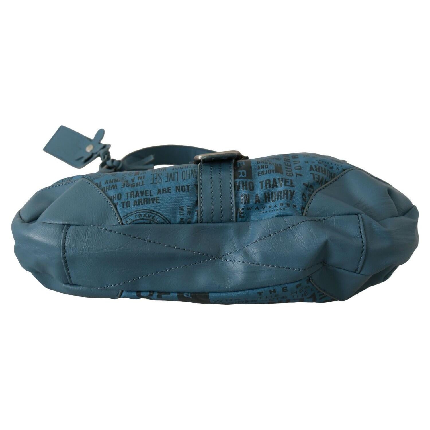 حقيبة كتف أنيقة من القماش باللون الأزرق من WAYFARER - مثالية للأناقة اليومية