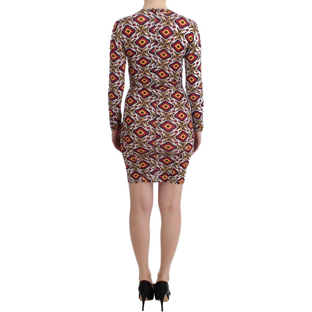 GF Ferre Multicolor Longsleeved Viscose Shift Dress