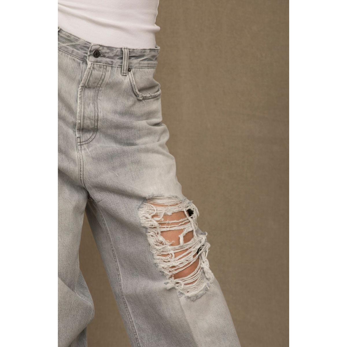 Don The Fuller Gray Cotton Jeans & Pant