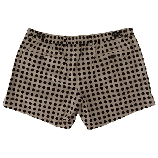Dolce & Gabbana Black White Polka Dots Cotton Linen Shorts BIK1561 - 48