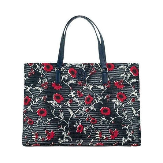 Tory Burch Medium Nylon Retro Batik Print Shoulder Tote Handbag