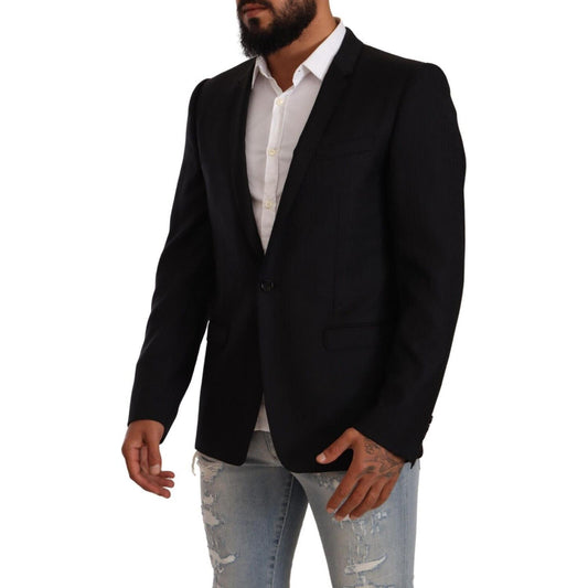 Dolce & Gabbana Black Wool Single Breasted Suit GOLD Jacket JKT3075 - 50