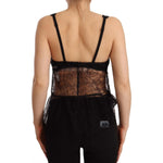 Dolce & Gabbana Black Silk Lace Babydoll Nylon Lingerie Top TSH6274 - 2