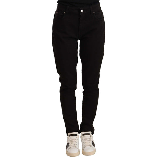 Dolce & Gabbana Black Skinny Slim Denim Cotton Stretch Jeans PAN72514 - 44