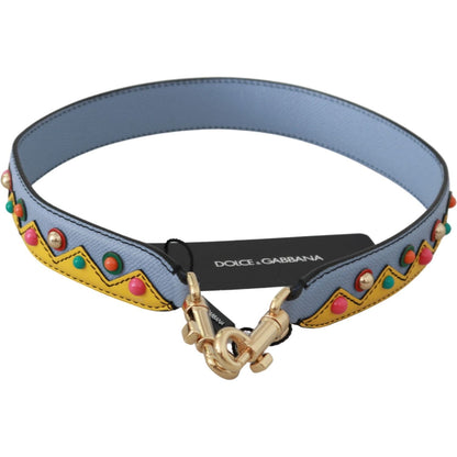 Dolce & Gabbana Blue Handbag Accessory Shoulder Strap Leather