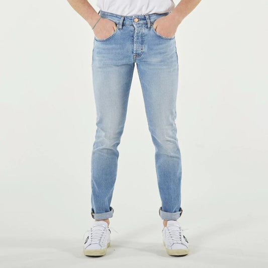 Don The Fuller Light Blue Cotton Men Jeans DO-6930-W33